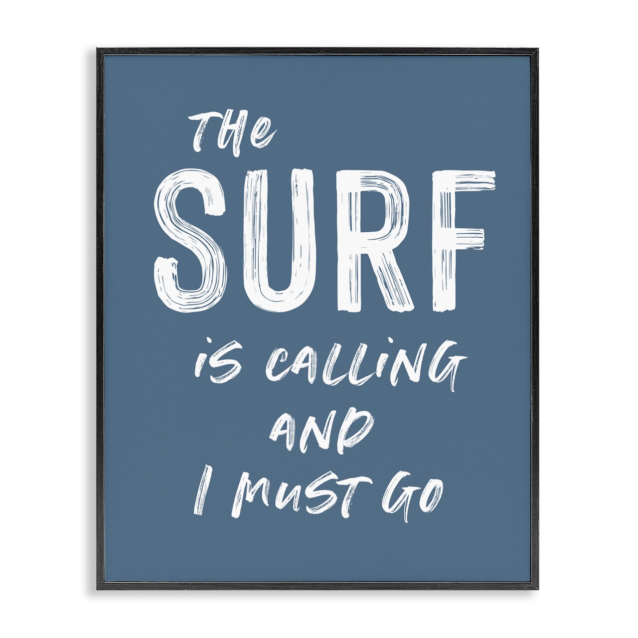 Stupell Industries Surf Is Calling Must Go Framed Giclee, design by Lettered and Lined